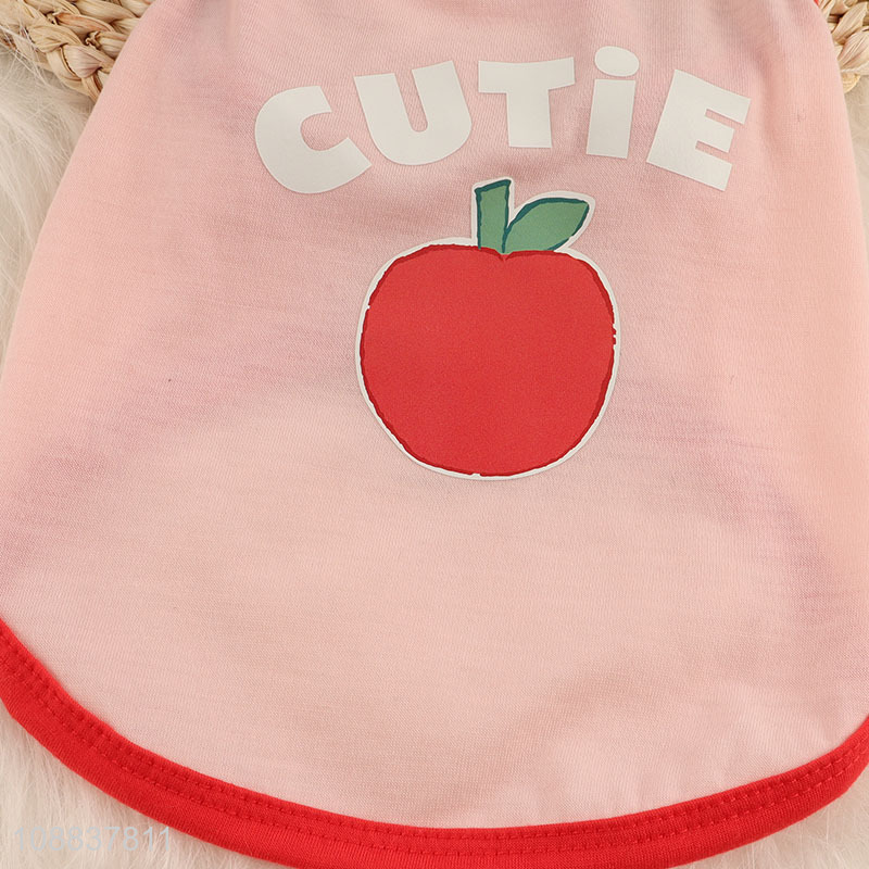 New product fruit printed cotton dog puppy sling vest for summer