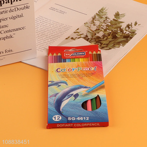 New Arrival 12 Colors Wooden Colored Pencils for Sketching