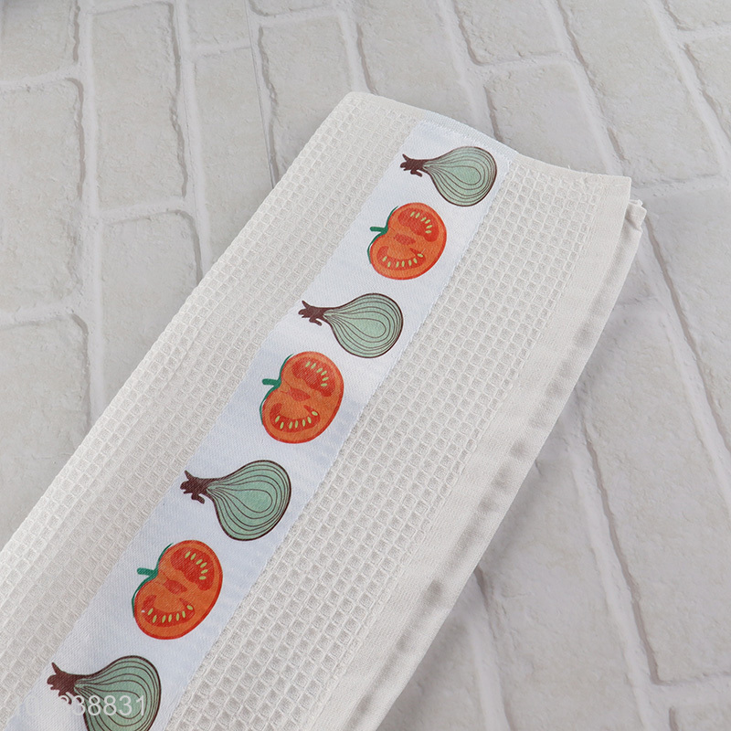 Good quality fruits printed cotton kitchen cleaning cloth towel