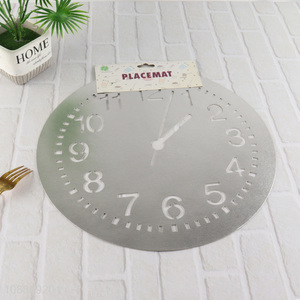 Good selling clock shape pvc place mat for home restaurant