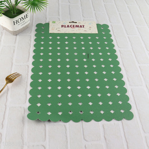 Best quality green rectangle non-slip place mat dinner mat