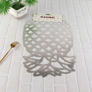Most popular silver pineapple shaped pvc place mat for sale