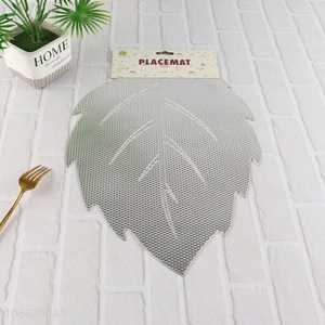 Hot items leaves shape silver heat resistant place mat
