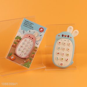 Wholesale cartoon rabbit baby mobile phone toy early education toy