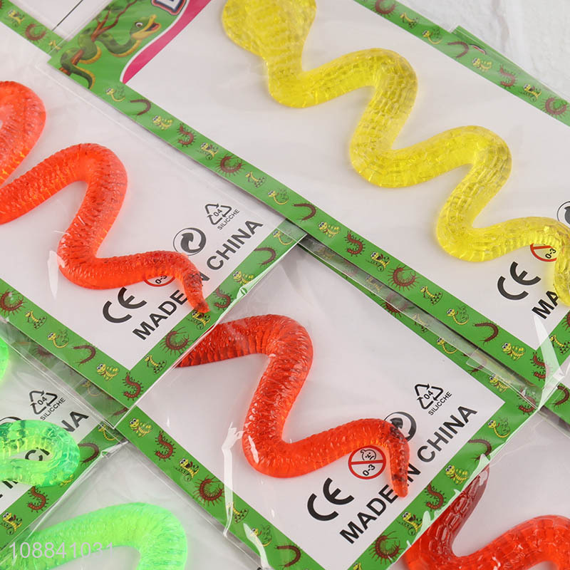 Popular Product 12 Pieces Strechy Sticky Toy Sticky Snakes