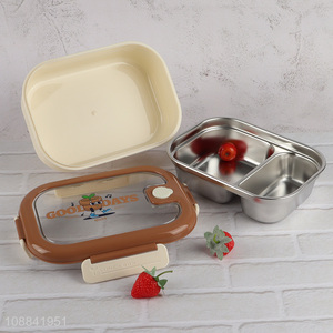 Online wholesale stainless steel portable lunch box for picnic