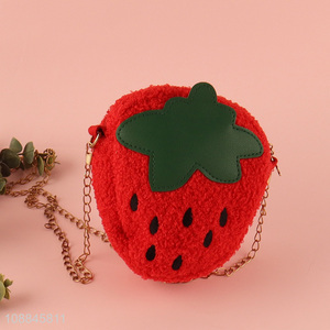 Wholesale cute strawberry shaped lipstick pouch crossbody <em>bag</em>