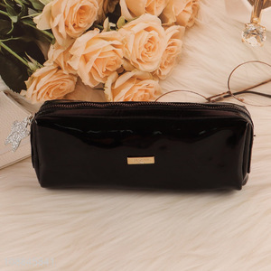 Factory price waterproof pu leather makeup bag cosmetic pouch