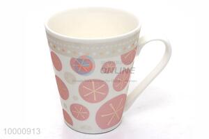 Wholesale White flower Decal Ceramic Cup