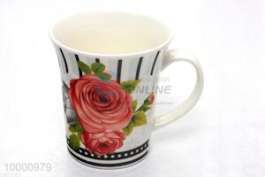 Fashionable Ceramic Cup with flower pattern