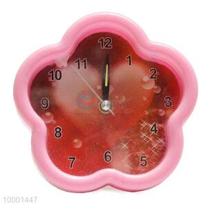 Flower shaped alarm clock with sweet background