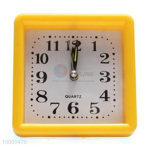 Yellow square alarm clock