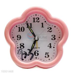 Pink flower shape alarm clock