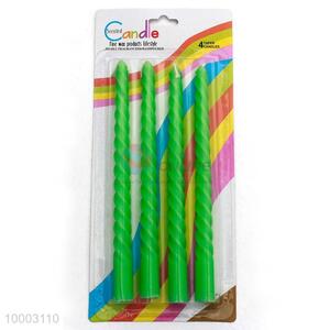 4pcs green screw thread candles