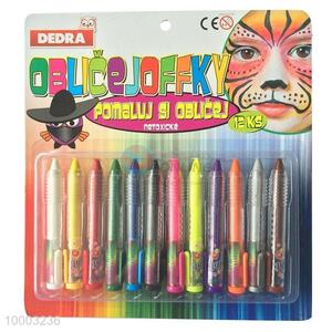 12pcs Face Paint In Crayon Shape