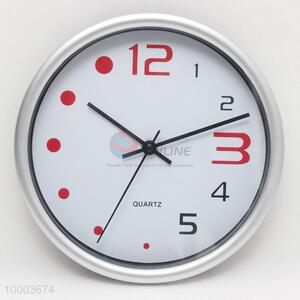 White Red Words Round Wall Clock