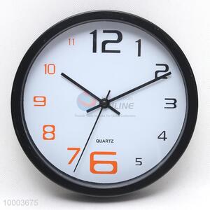 Black Orange Words Round Wall Clock