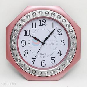 Pink/Blue Octagon Wall Clock