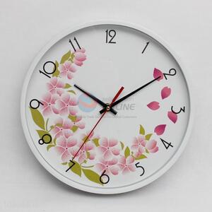 White Round Plastic Wall Clock