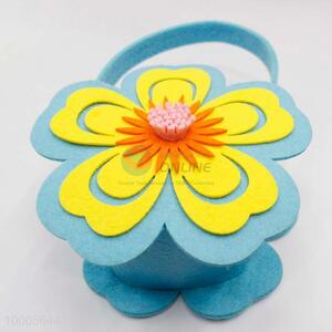 Wholesale Blue Flower Shaped Fashion Nonwovens Basket