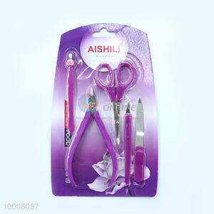 Wholesale 5PC Purple Portable Finger <em>Nail</em> <em>Scissors</em>/ <em>Nail</em> Cutter <em>Set</em>