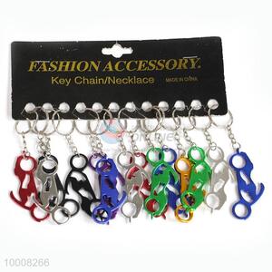Wholesale New Arrivals Colorful Fashion Key Chain/Key Ring With Bottle Opener