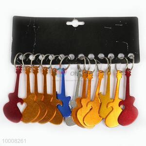 Wholesale Guitar Shaped Fashion Key Chain/Key Ring With Bottle Opener