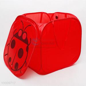 Red square laundry basket