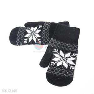 Men/Women Snowflake Mittens Thicken Knitted Gloves Wholesale