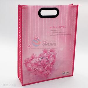 Pink Rose Pattern Non Woven Fabric Bag Gift Packaging