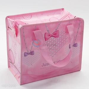 Pink Eco-friendly Non-woven Shopping Bag Lunchbox Package