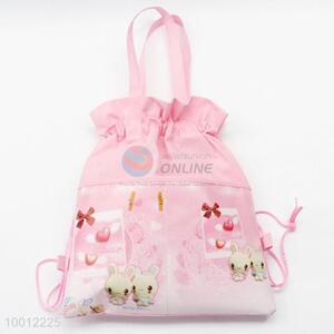 Fashion Pink Tote Drawstring Bag Backpack for Women Girls