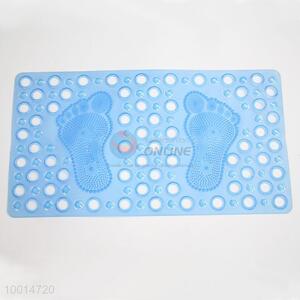 New Arrival Hot Sale 100% PVC Washroom Anti-Slide  <em>Mat</em> with Blue Feet Pattern