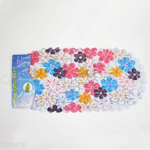 New Arrival Hot Sale 100% PVC Colourful Flower  Washroom Anti-Slide <em>Mat</em>