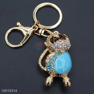 Cute opal&rhinestone monkey key chain
