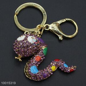 Hot sale purple snake key ring
