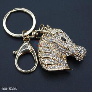 Hot sale rhinestone horse head key chain