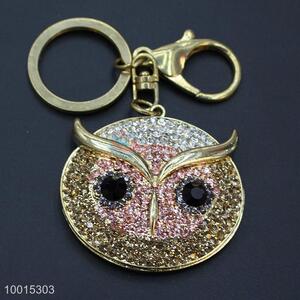 Wholesale rhinestone owl pendant key ring