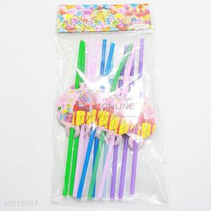 12pcs/bag Colorful Drinking Straw Party Supplies