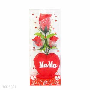 Wholesale Rose Artificial Flower with MaMa Heart