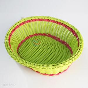 Green Round Woven Sundries Basket For Decoration