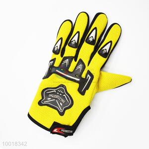 Very Cool Yellow Sports Glove For Racing