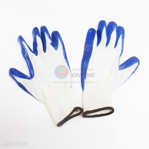 Nylon Blue Nitrile Coated Grip Safety Gardening Work Gloves