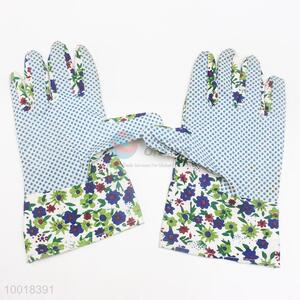 Cheap Flower Printed Nylon Coated Safety Women Garden Glove