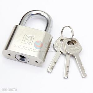 High security silver padlock
