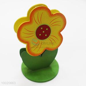 Card holders with potted plant base flower clip