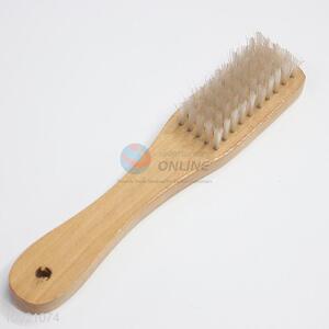Pig hair shoe brush with long handle
