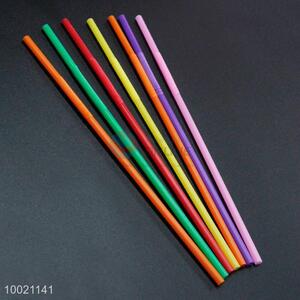 6mm*260mm Bags Packed Plastic Colorful Artistic Straws