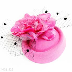 Pink Party Flower Hat Hair Clip for Girls