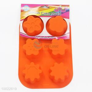 Orange Flower Shaped <em>Silicone</em> Cookies/<em>Cake</em> <em>Mould</em>